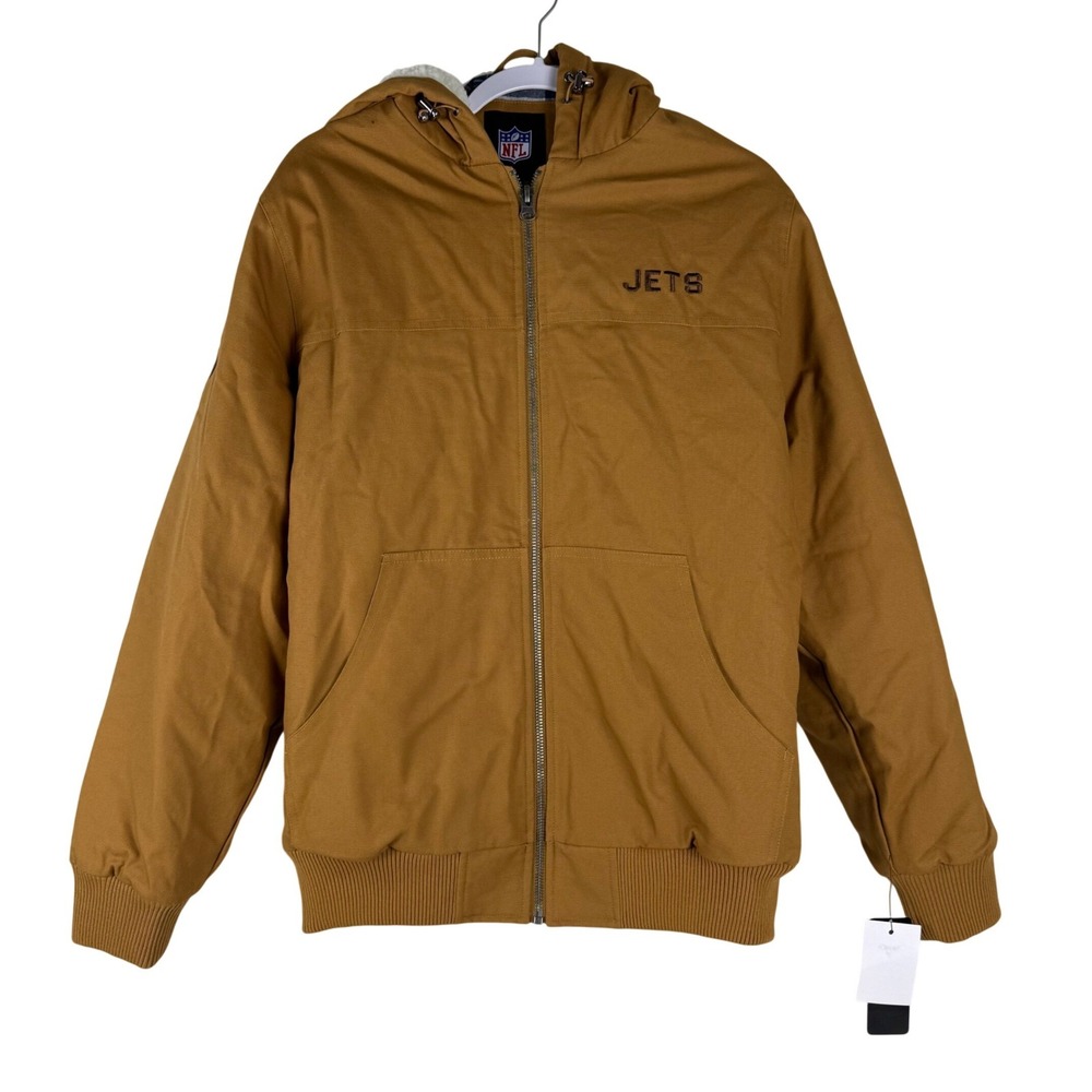NFL New York Jets G-III Sports Tan Build Up Full-Zip Hooded Jacket - Mens Medium